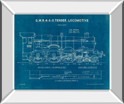 Locomotive Blueprint I by Wild Apple Portfolio