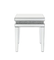 Mesa auxiliar Lotus Glam con tablero de espejo