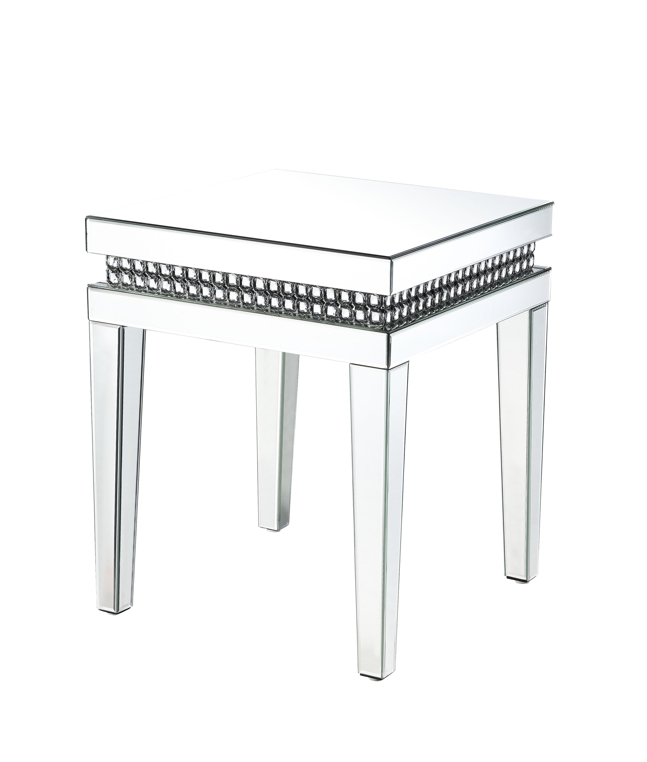 Mesa auxiliar Lotus Glam con tablero de espejo
