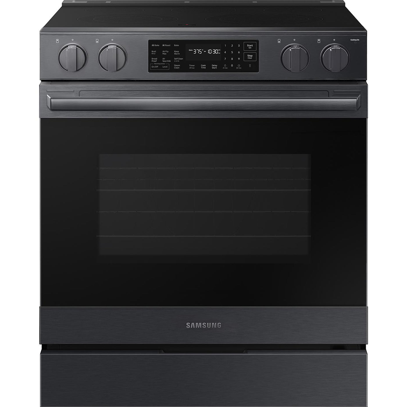  Samsung 30-inch Slide-in Electric Range with Wi-Fi NSE80H63SEAA IMAGE 1