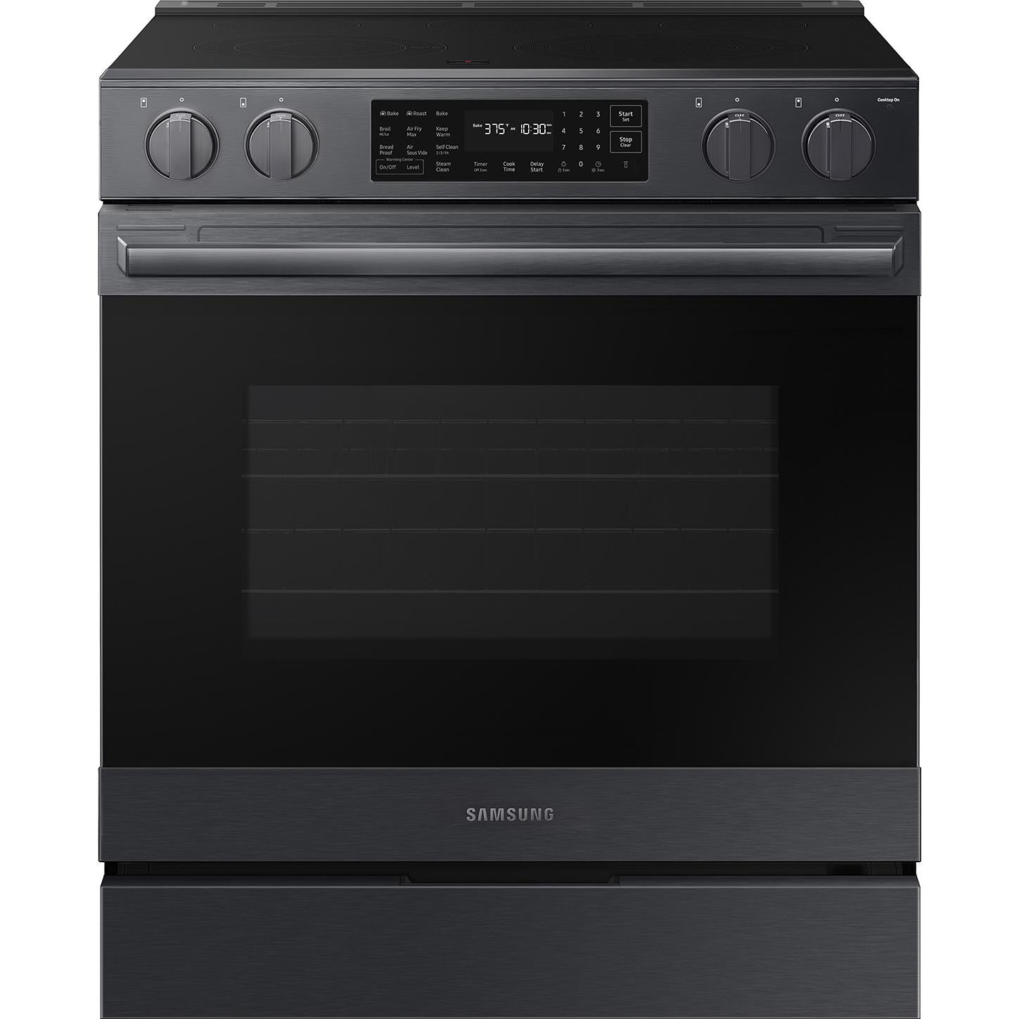  Samsung 30-inch Slide-in Electric Range with Wi-Fi NSE80H63SEAA IMAGE 1