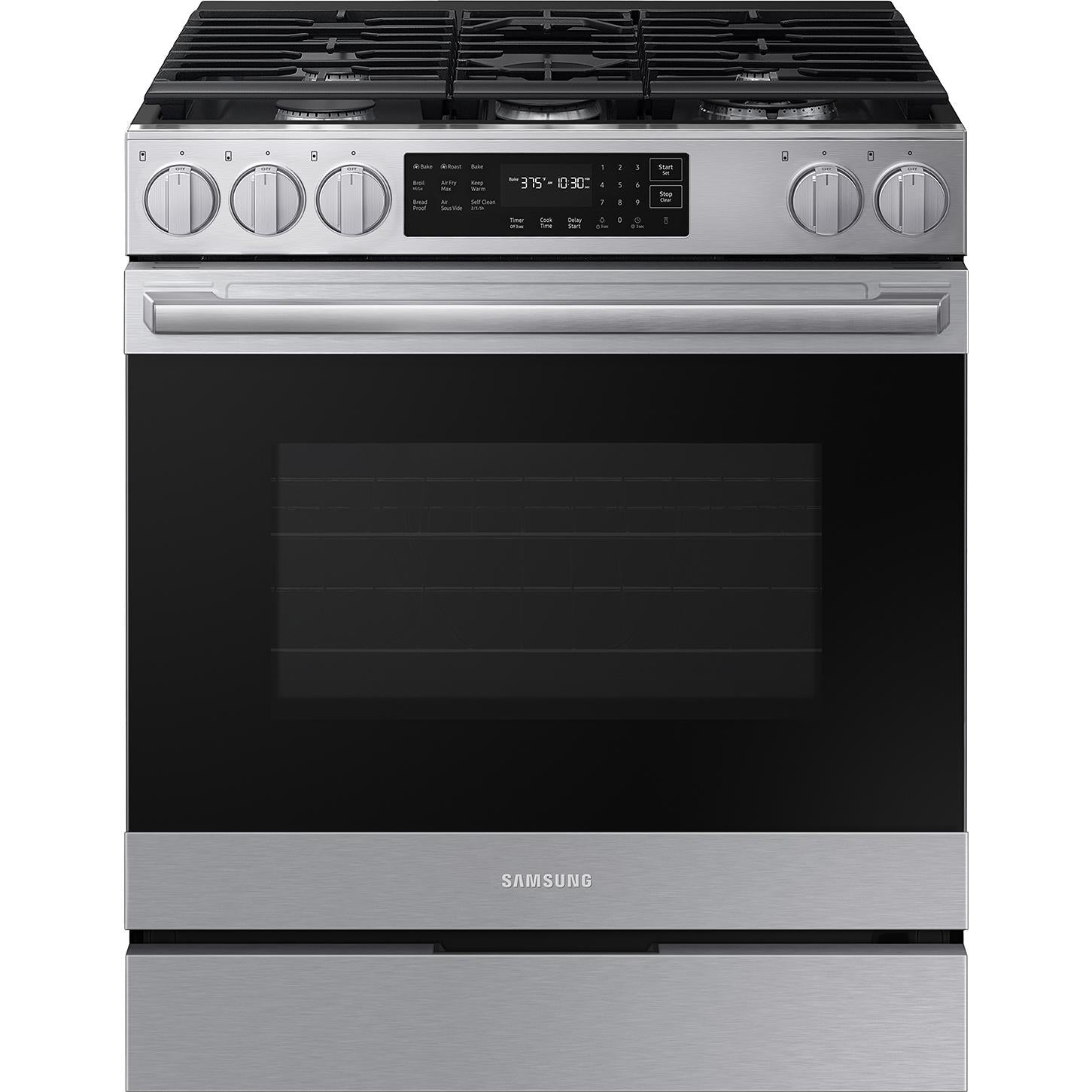  Samsung 30-inch Slide-in Gas Range with Wi-Fi NSG80H60SRAA IMAGE 1