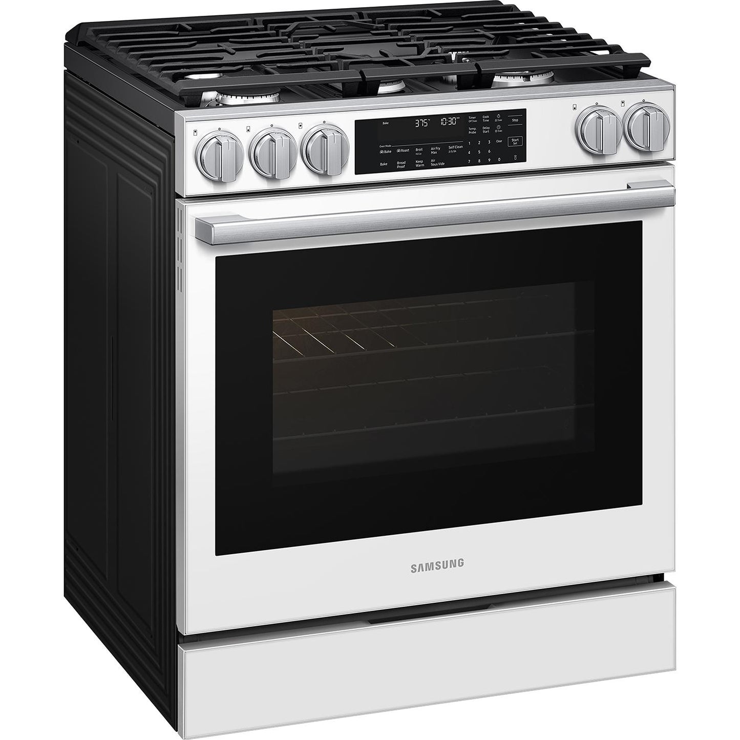  Samsung 30-inch Slide-in Gas Range with Wi-Fi NSG90H60SWAA IMAGE 2