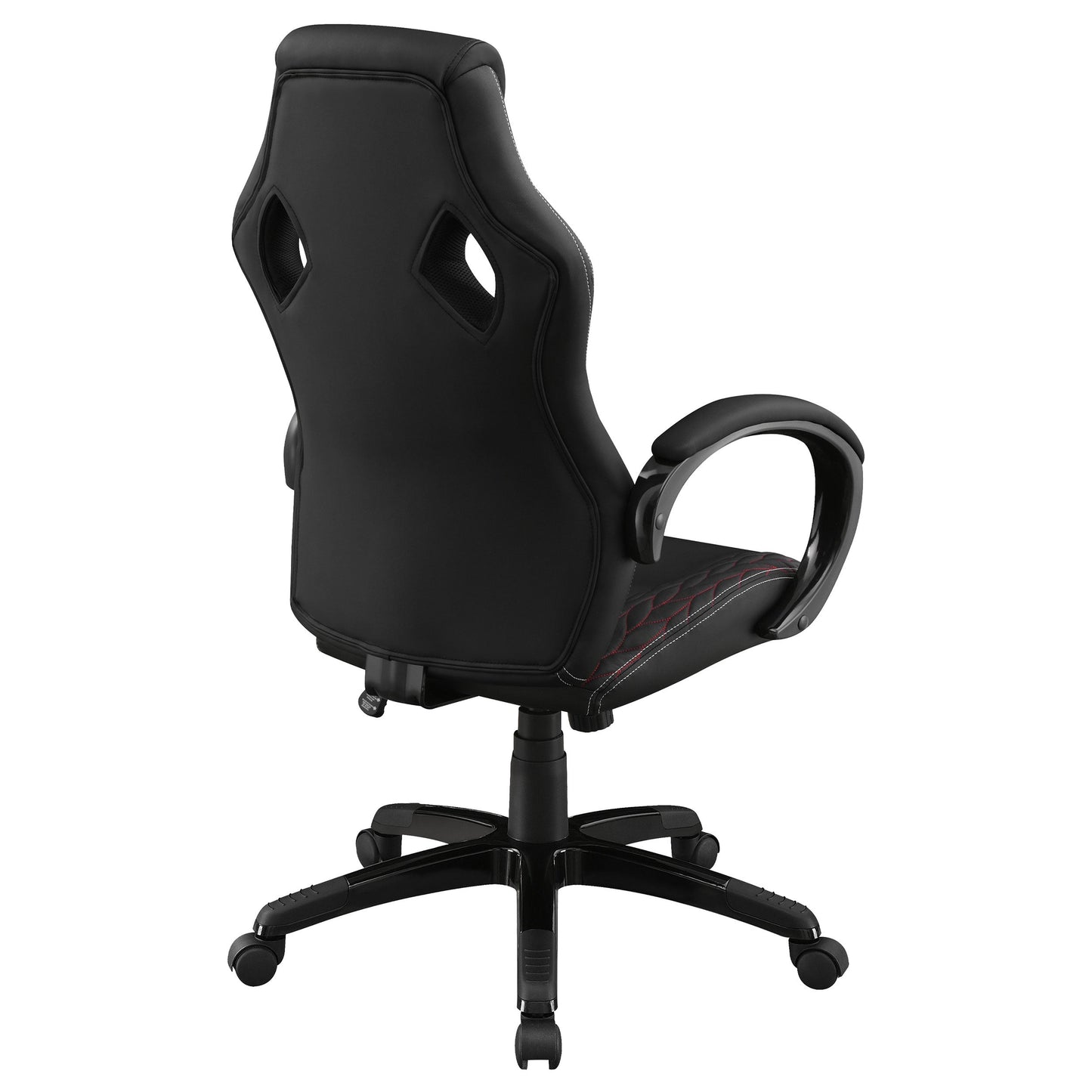 Silla de escritorio ajustable tapizada Carlos para oficina en casa, color negro