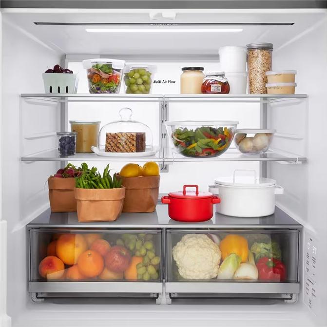  LG 29 cu. ft. MAX™ 4-Door French Door Refrigerator with Mini Craft Ice™ and Full-Convert Drawer™ LF29S9730S IMAGE 6