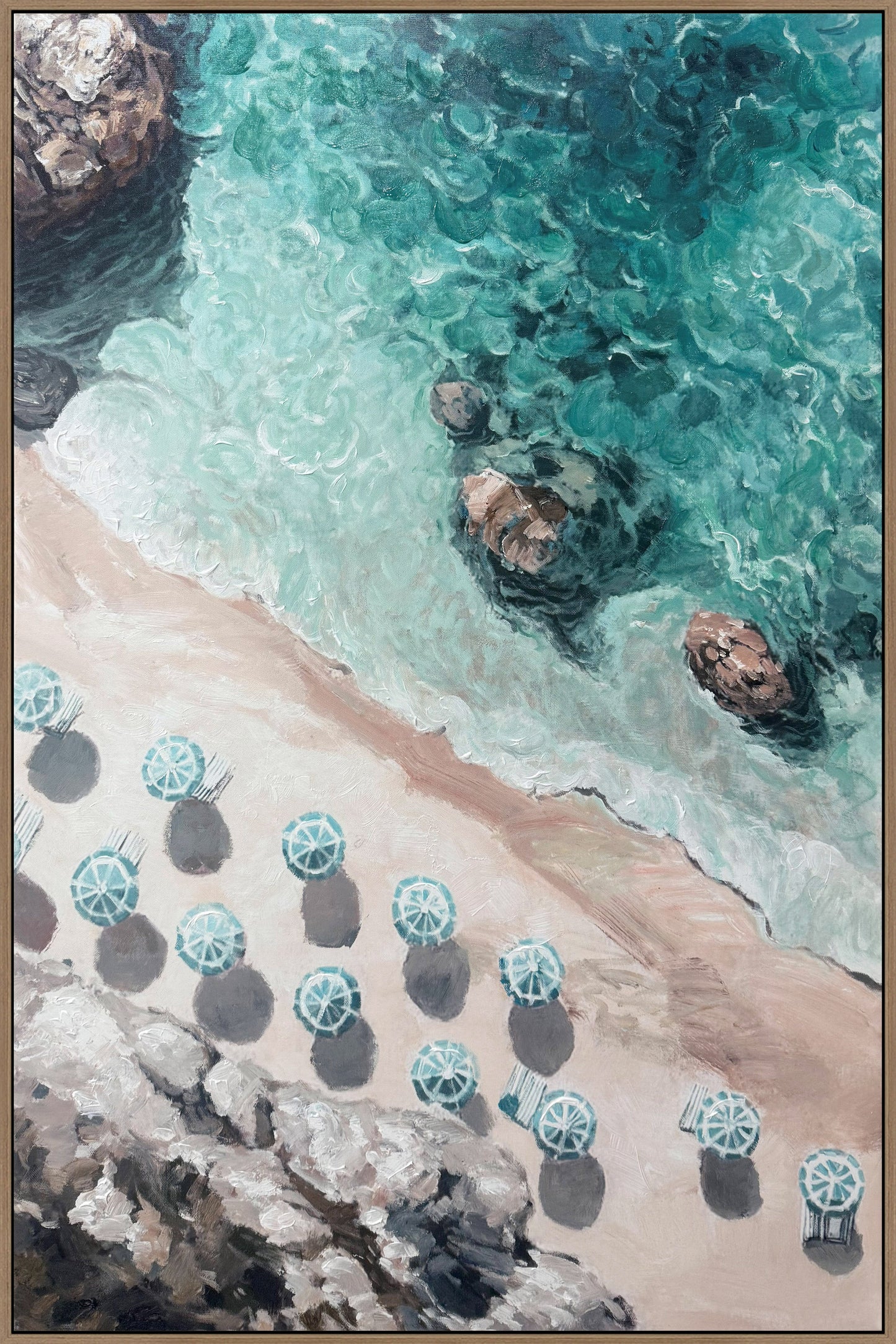 Cove Reverie I Hand-Embellished Canvas in Frame