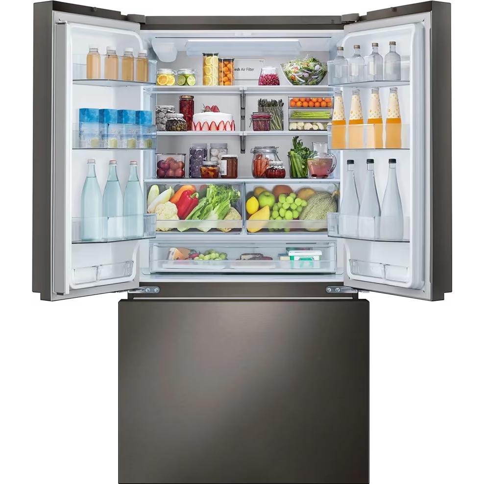  LG 36-inch, 26.5 cu. ft. Counter-Depth MAX™ French 3-Door Refrigerator with Internal Water Dispenser LRFLC2716D IMAGE 2