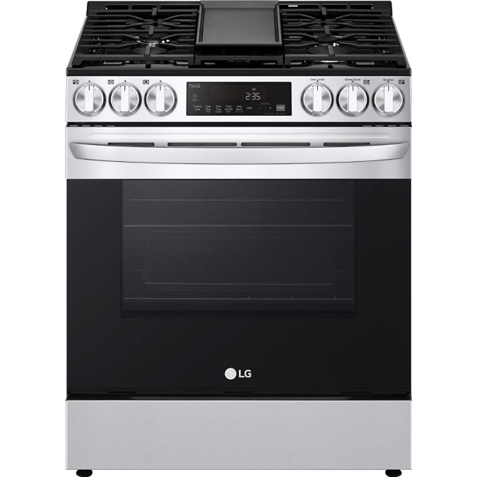  LG 30-inch Slide-In Gas Range with ThinQ® Technology with ThinQ Care LSGL583CF IMAGE 1
