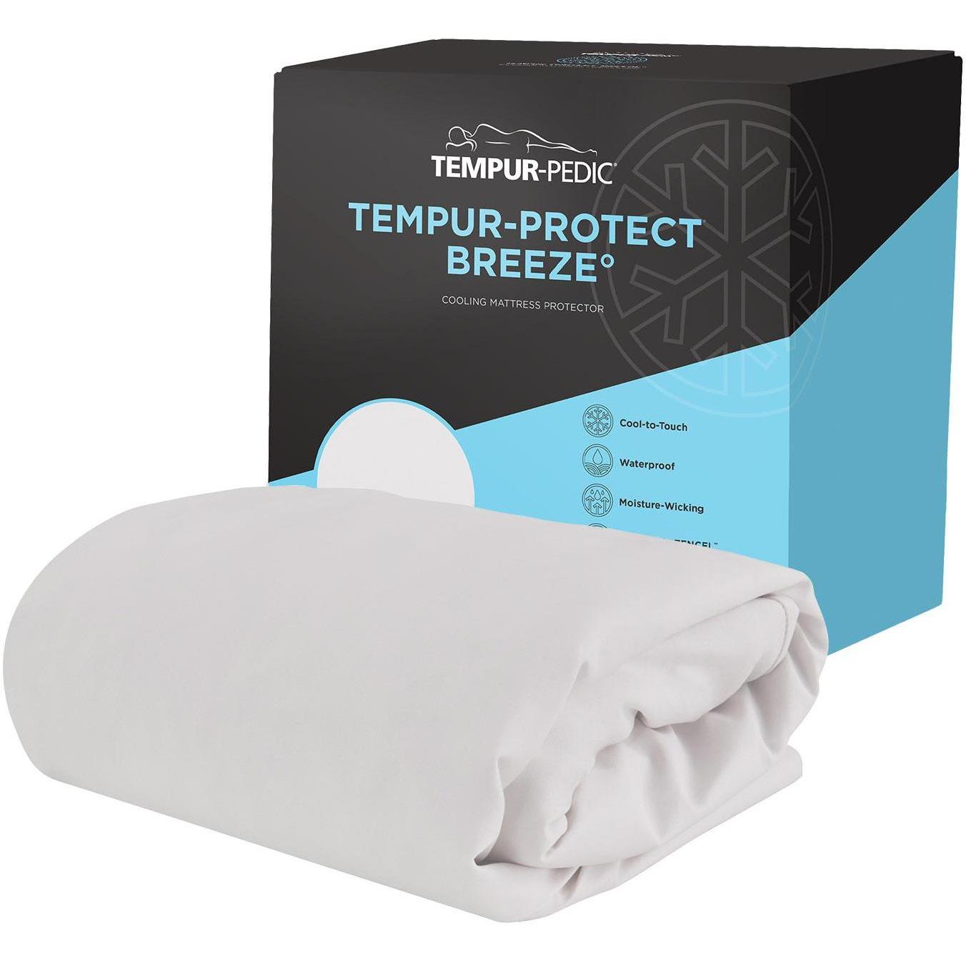  Tempur-Pedic 4591816K Mattress Protector - White (Split Head King) IMAGE 1