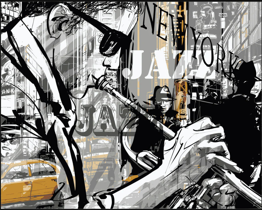 Abstract Urban Jazz Assorted Canvas 36" x 48"