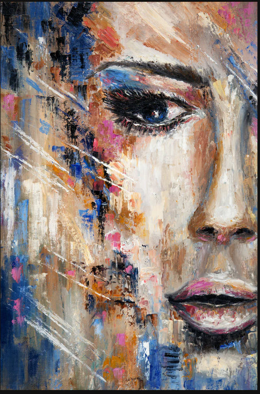 Abstract Woman's Portrait Assorted Canvas 36" x 48"
