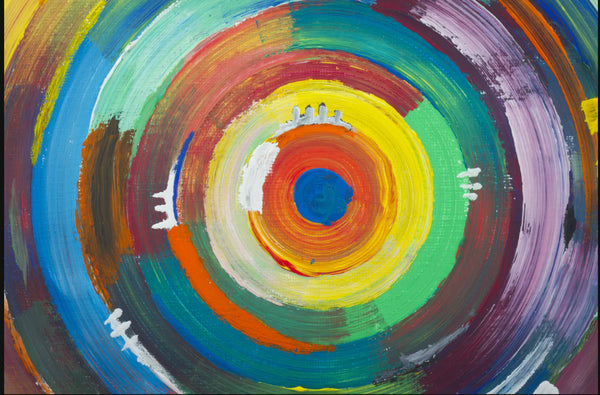 Assorted Canvas 36″ × 48″ Vibrant Concentric Circles