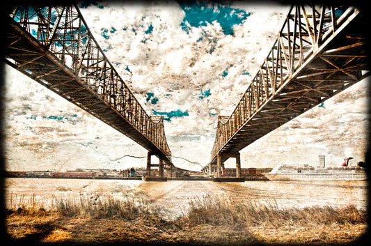 Assorted Canvas 36″ × 48″ Vintage Industrial Bridge View