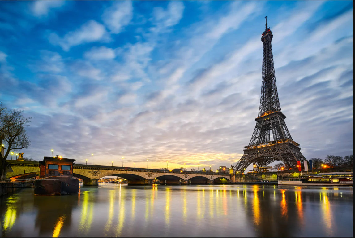 Eiffel Tower Sunset Assorted Canvas 36" x 48"