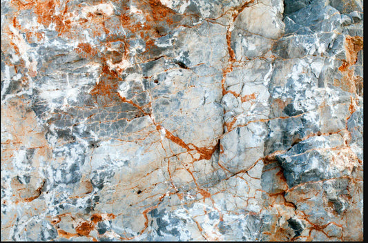 Blue and Copper Marble Abstract Assorted Canvas 36" x 48"