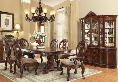 Aparador de comedor Rovledo Color: Cereza, Espejo y Vidrio