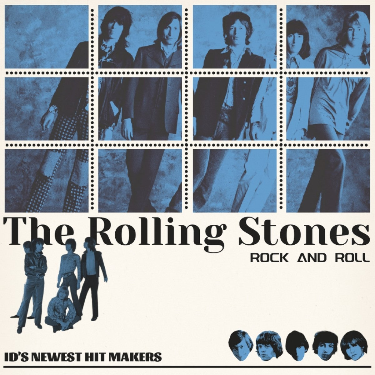 ''Vintage Blue Rock Band Canvas'' Gloss Canvas