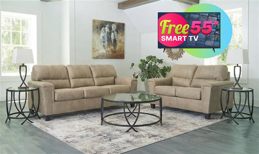SimpleJoy 8PC Living Room Set + Smart TV Free Package