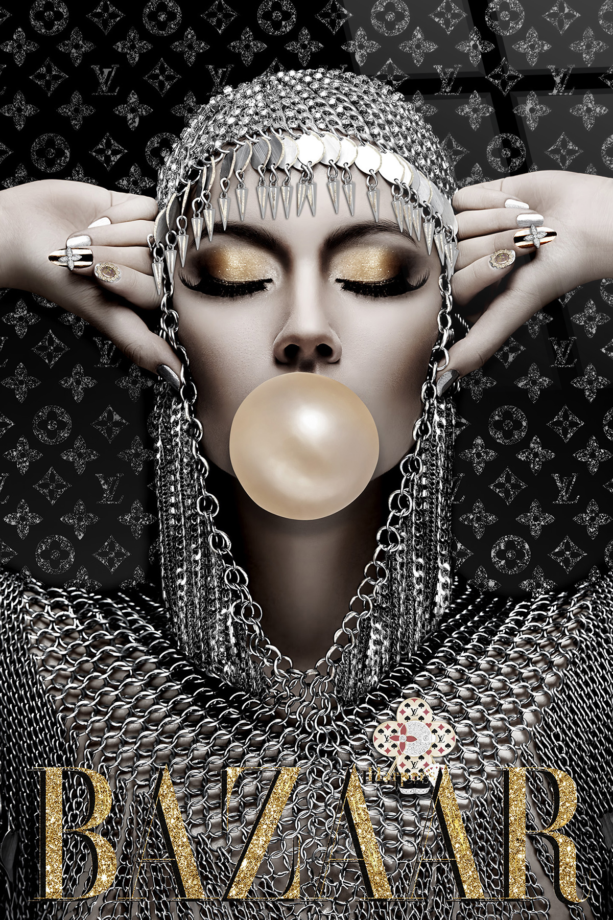 Glamour Reverie Tempered Glass w/Foil
