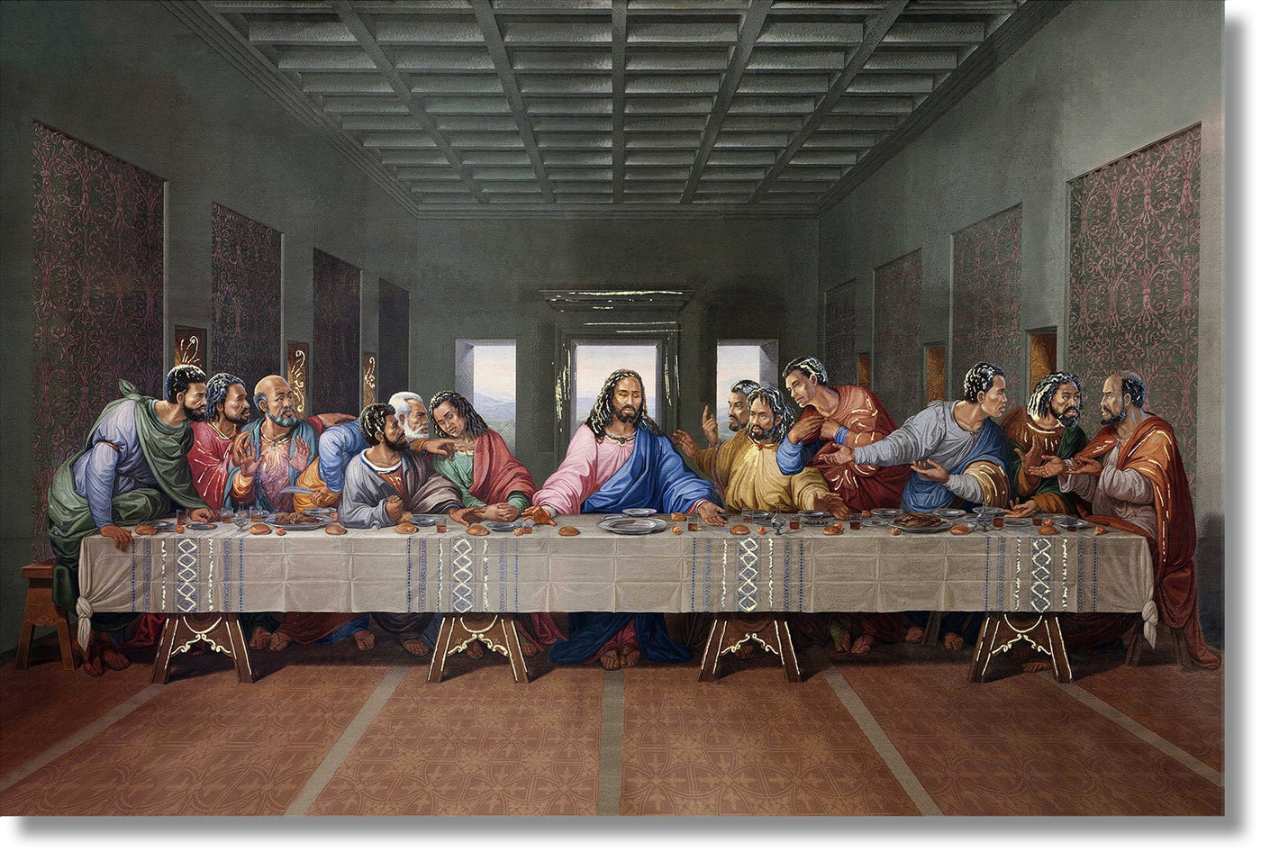 ''Last Supper (Ethnic)'' Tempered Glass