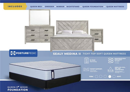 Ellen Queen Panel 6PC Bedroom Bundle