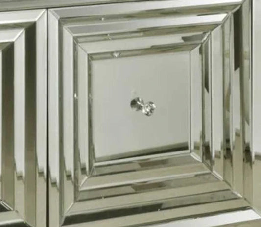 2-Door Stepped Mirror Cabinet