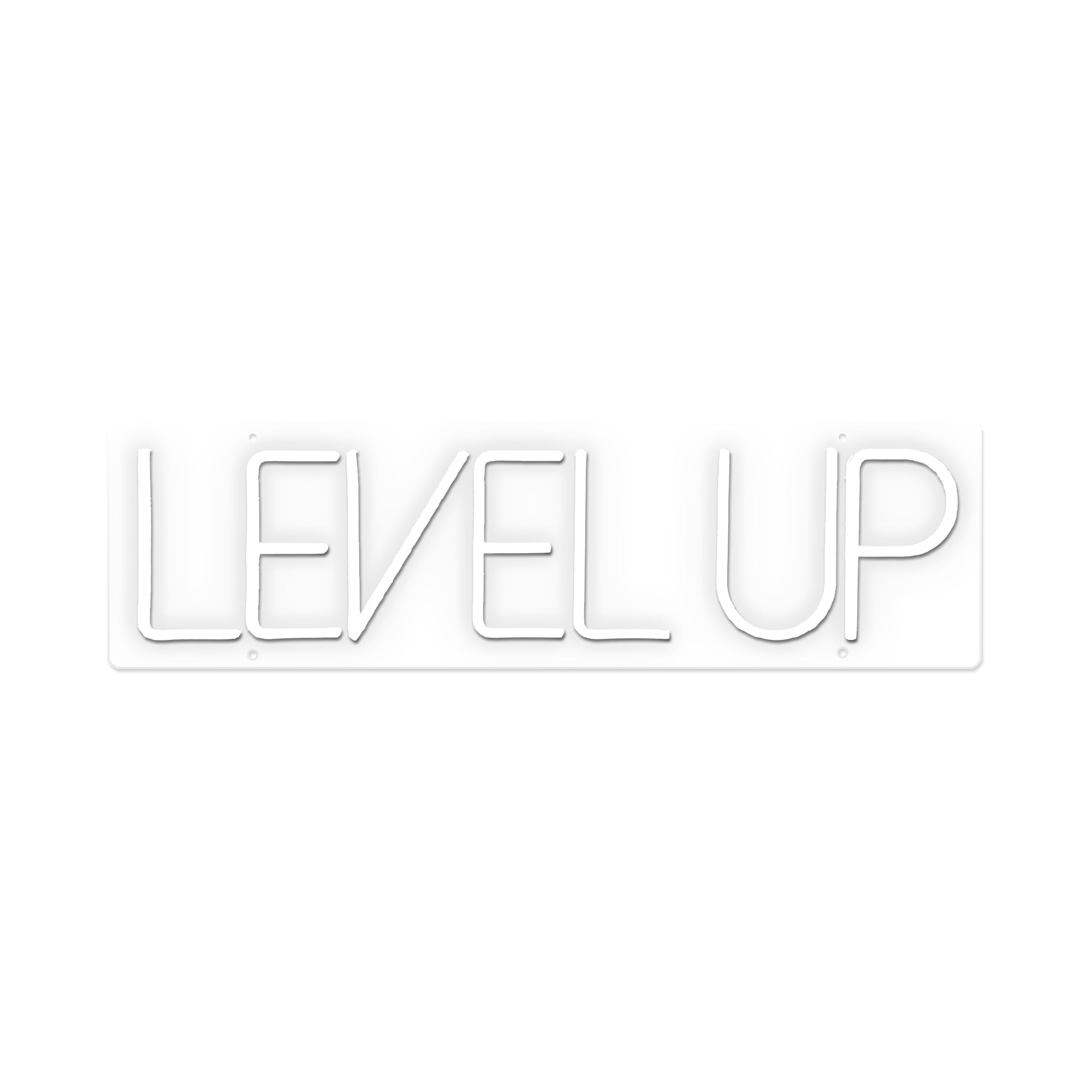 ''Level Up'' Neon Typography