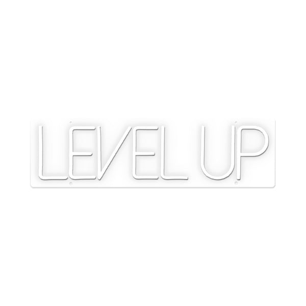''Level Up'' Neon Typography