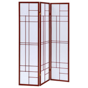 Biombo plegable Shoji de 3 paneles Katerina color cerezo
