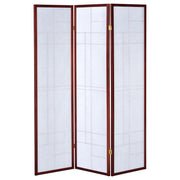Biombo plegable Shoji de 3 paneles Katerina color cerezo