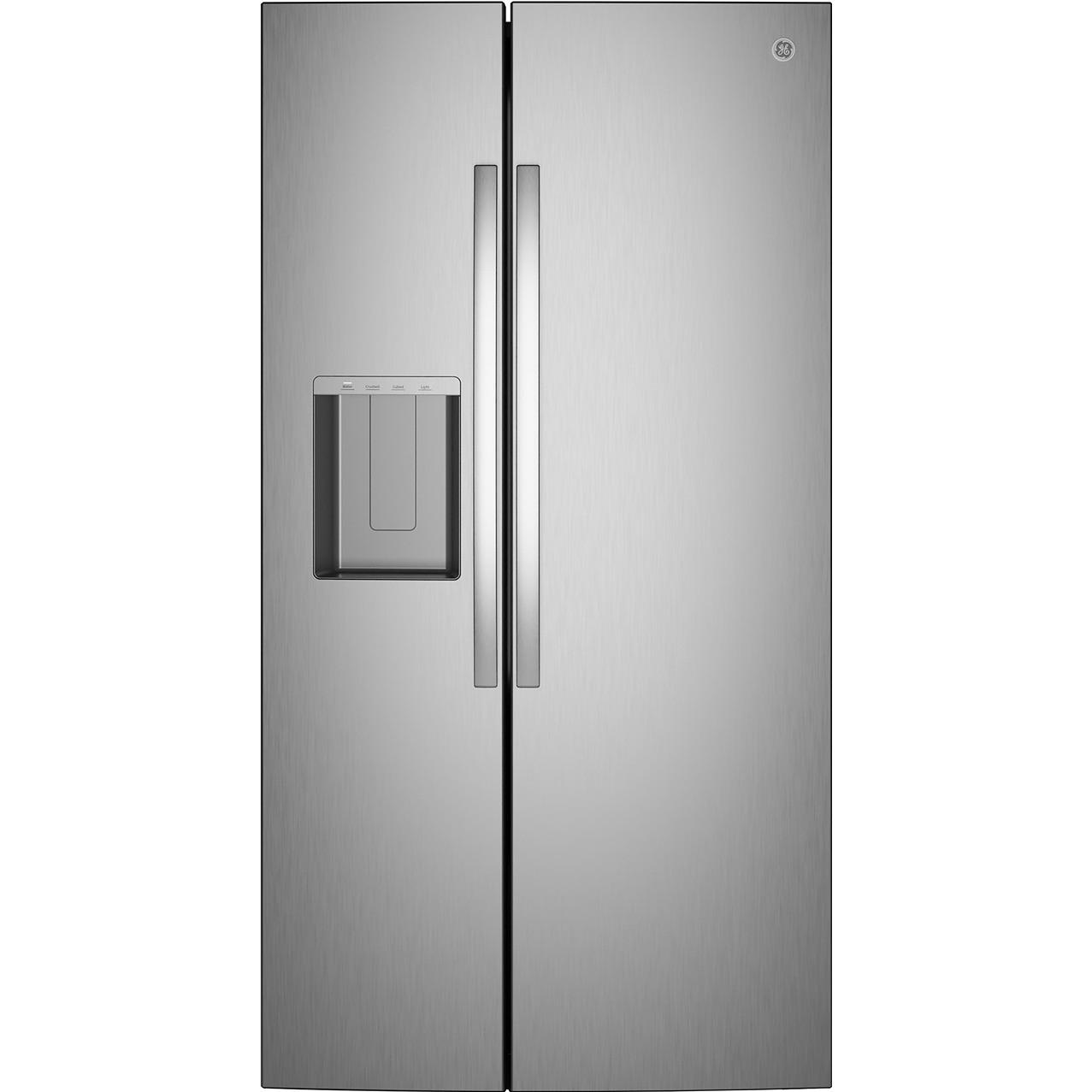  GE 36-inch, 27.9 cu. ft. Side-By-Side Refrigerator with Extra Tall Dispenser GSS28NYYFS IMAGE 1