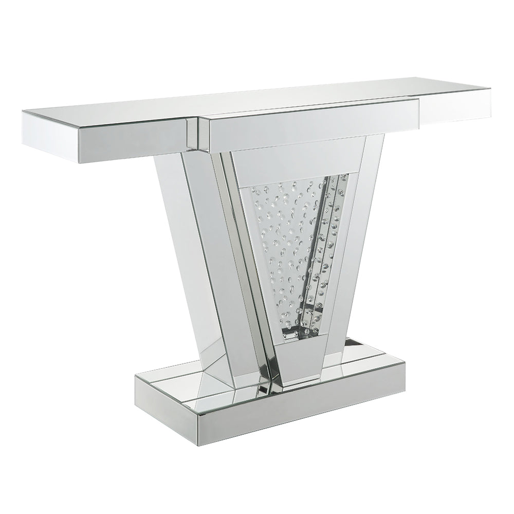 Nysa Console Table - Mirrored & Faux Crystals