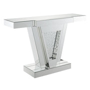 Nysa Console Table - Mirrored & Faux Crystals