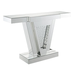 Nysa Console Table - Mirrored & Faux Crystals