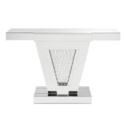Nysa Console Table - Mirrored & Faux Crystals
