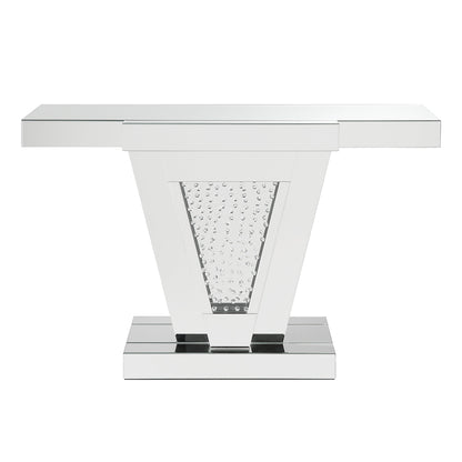 Nysa Console Table - Mirrored & Faux Crystals