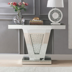 Nysa Console Table - Mirrored & Faux Crystals