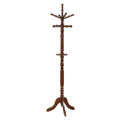 Achelle 11 Hook Freestanding Coat Rack Hanger Golden Brown