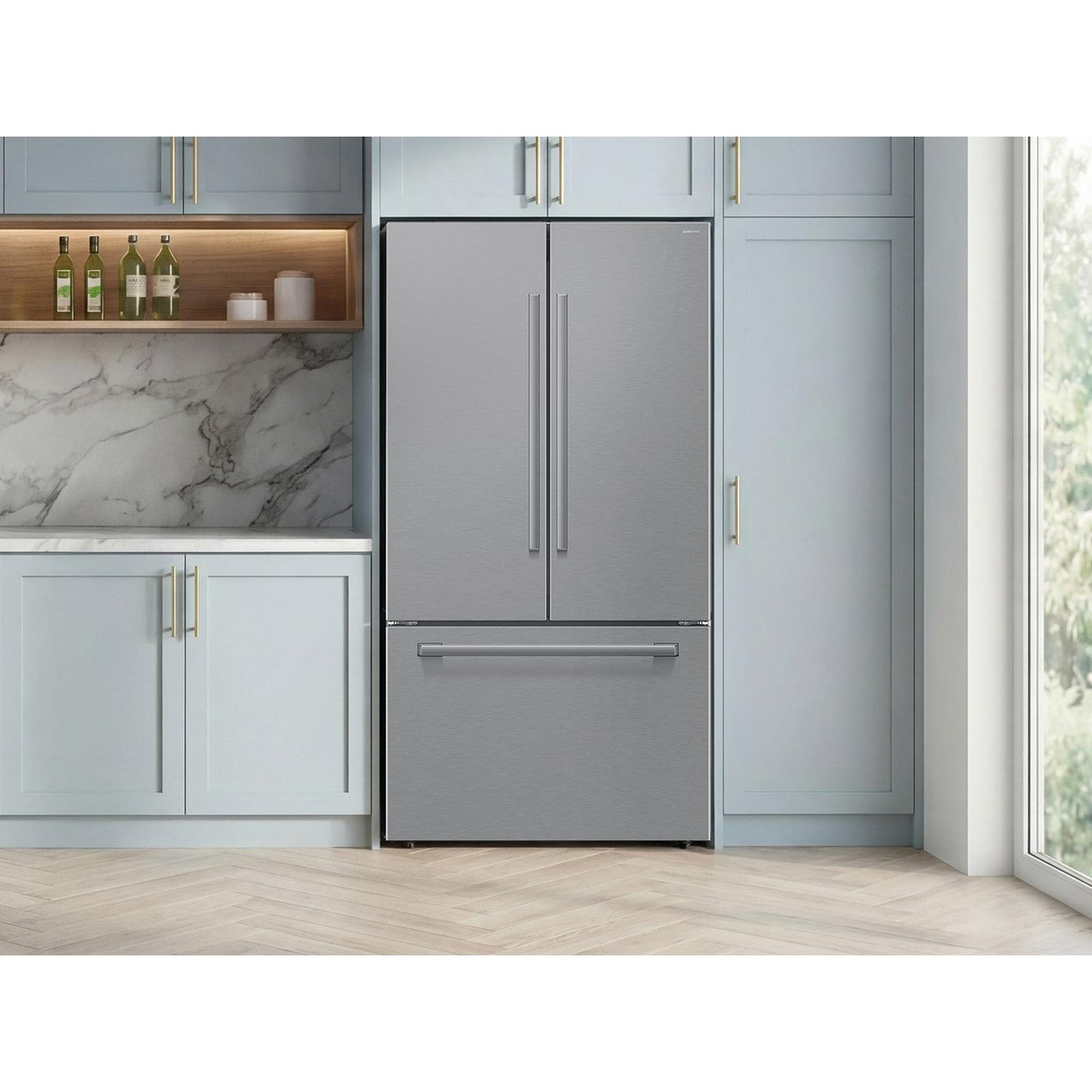  Samsung 30 cu.ft. Bespoke AI 3-Door French Door RF70H30KERAA IMAGE 9