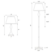 Griffin Floor and Table Lamp Set Brushed Nickel