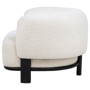 Lawler Upholstered Barrel Back Accent Chair Ivory and Black