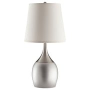 Lámpara de mesa Tenya Empire Shade Urn de 24 pulgadas, color plateado (juego de 2)
