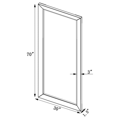 Barnett 30 x 70 Inch Full Length Floor or Wall Mirror Silver