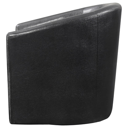 Turner Upholstered Barrel Back Swivel Chair Champagne