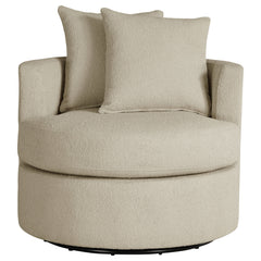 Silla giratoria decorativa tapizada Debbie color camello
