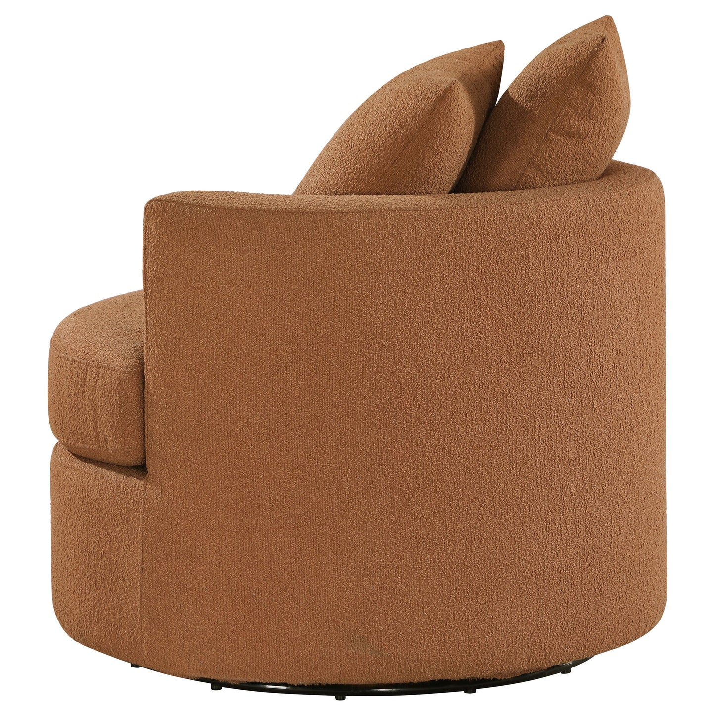 Debbie Upholstered Swivel Accent Chair Camel
