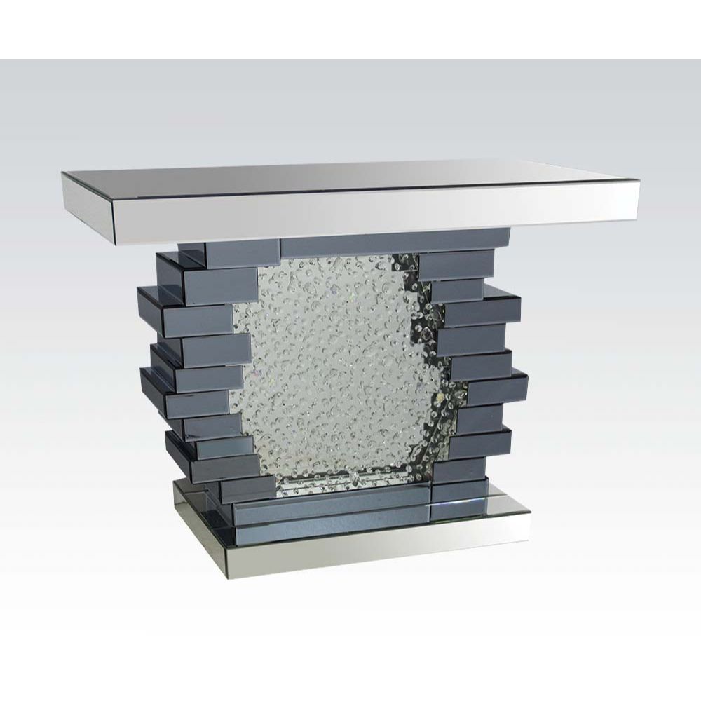 Mesa consola rectangular Nysa Glam con base de pedestal