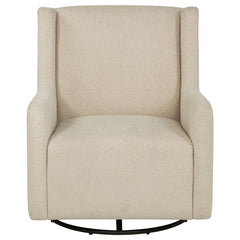 Sillón reclinable giratorio tapizado Serra Boucle en color beige arena