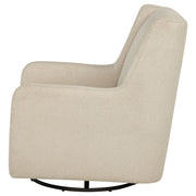 Sillón reclinable giratorio tapizado Serra Boucle en color beige arena
