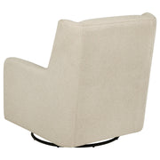 Sillón reclinable giratorio tapizado Serra Boucle en color beige arena